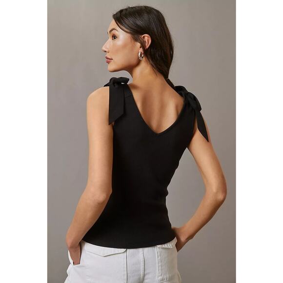 Maeve The Rafaela Bow-Tie Tank Top - M Petite Black - Picture 7 of 7
